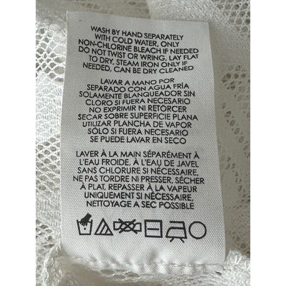 Cabi Top Women XS White Prudence Sleeveless Popover Lace Boho Sheer Fairy Spring - Picture 8 of 10